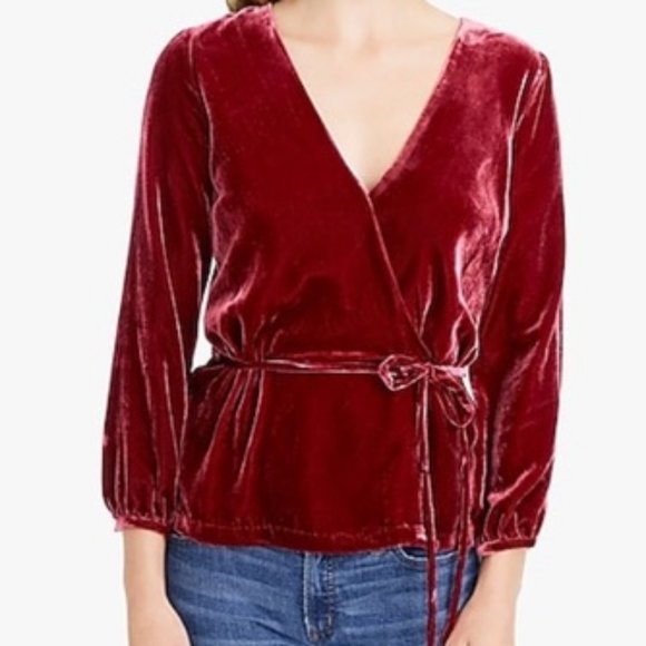 J. Crew Tops - 🎊Host Pick🌟J Crew Faux-Wrap Top In Drapey Velvet